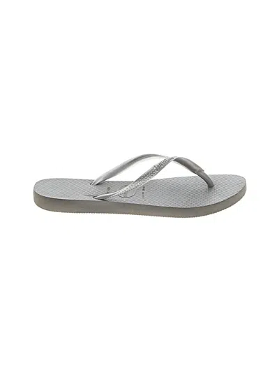 Pre-owned Havaianas Flip Flops In Gray
