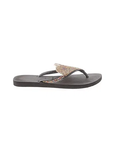 Pre-owned Havaianas Flip Flops In Gray