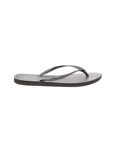 Pre-owned Havaianas Flip Flops In Gray