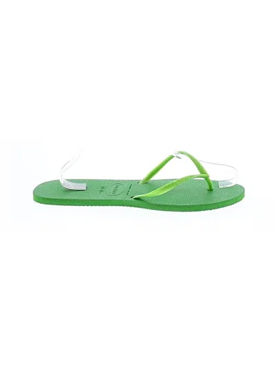Pre-owned Havaianas Flip Flops In Green