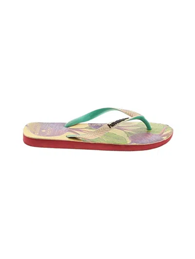 Pre-owned Havaianas Flip Flops In Green
