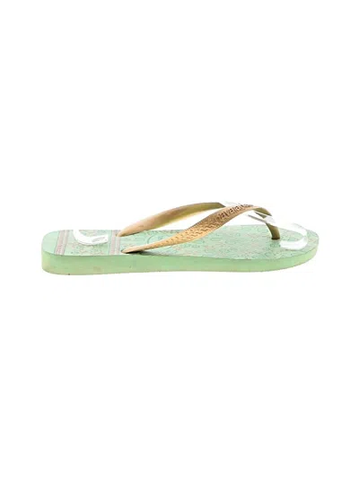 Pre-owned Havaianas Flip Flops In Green