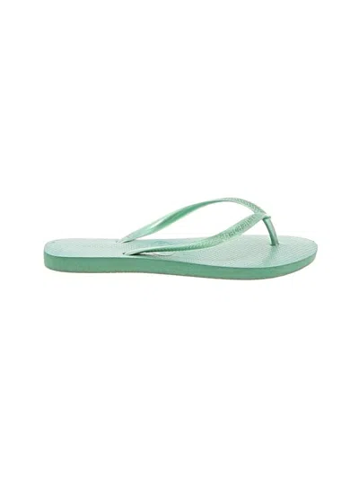 Pre-owned Havaianas Flip Flops In Green