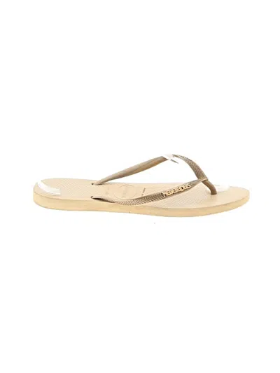 Pre-owned Havaianas Flip Flops In Ivory