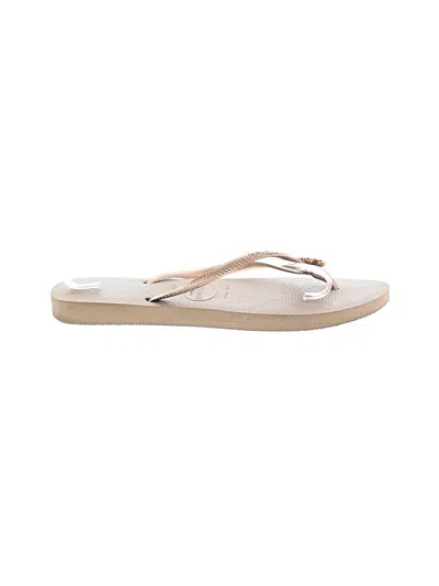 Pre-owned Havaianas Flip Flops In Ivory
