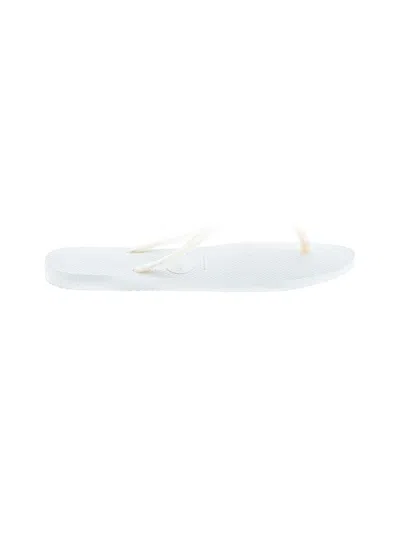 Pre-owned Havaianas Flip Flops In Ivory
