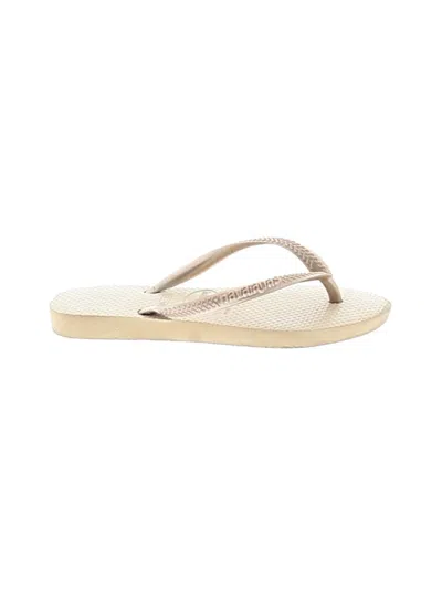 Pre-owned Havaianas Kids' Flip Flops In Ivory