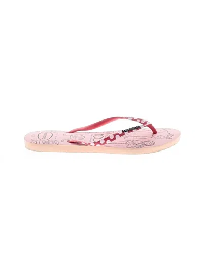 Pre-owned Havaianas Flip Flops In Pink