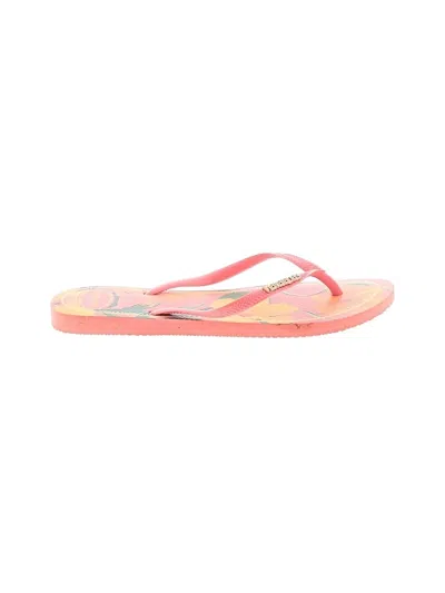 Pre-owned Havaianas Flip Flops In Pink