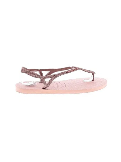 Pre-owned Havaianas Flip Flops In Pink