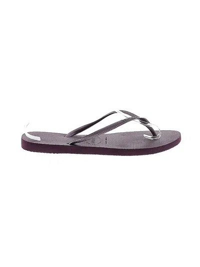 Pre-owned Havaianas Flip Flops In Purple