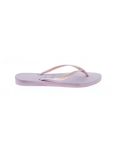 Pre-owned Havaianas Flip Flops In Purple