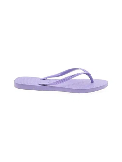 Pre-owned Havaianas Flip Flops In Purple