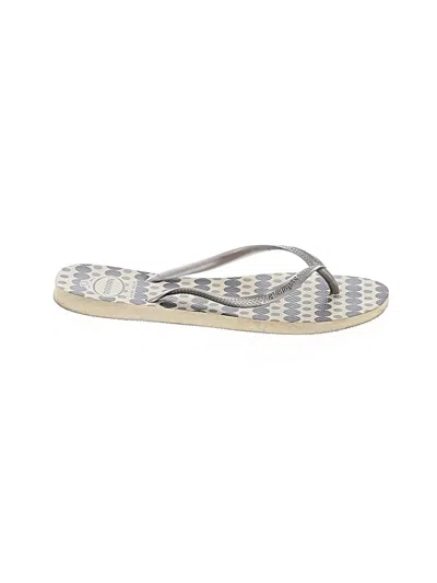 Pre-owned Havaianas Flip Flops In Silver