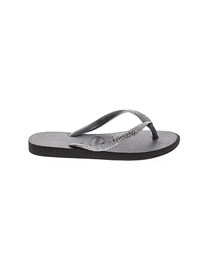Pre-owned Havaianas Kids' Flip Flops In Silver