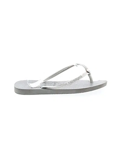 Pre-owned Havaianas Kids' Flip Flops In Silver