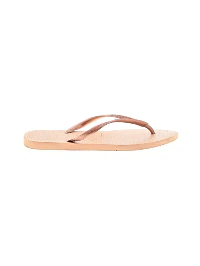 Pre-owned Havaianas Flip Flops In Tan