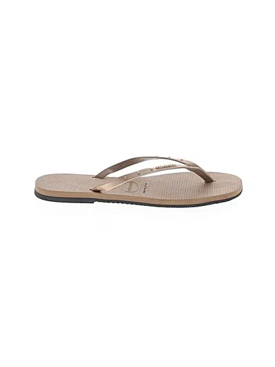 Pre-owned Havaianas Flip Flops In Tan