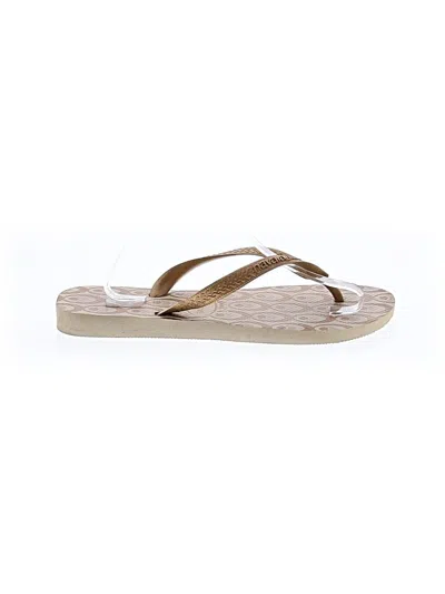Pre-owned Havaianas Flip Flops In Tan