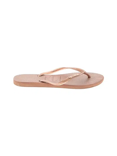 Pre-owned Havaianas Flip Flops In Tan