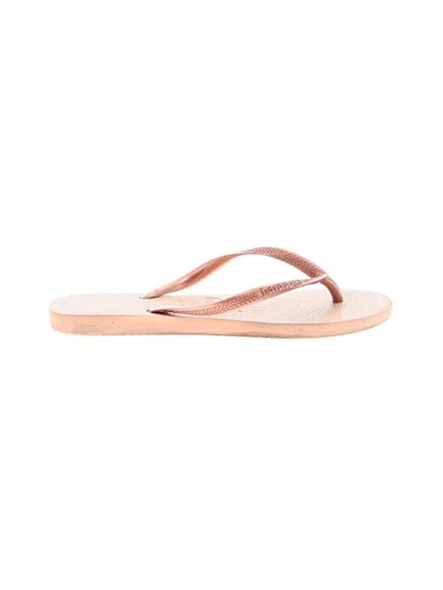Pre-owned Havaianas Flip Flops In Tan
