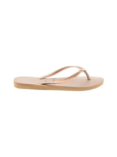 Pre-owned Havaianas Flip Flops In Tan