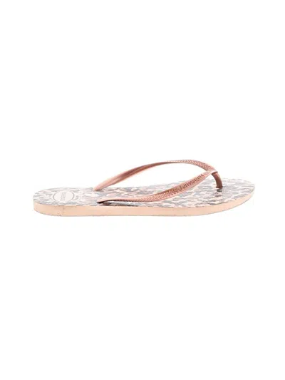 Pre-owned Havaianas Flip Flops In Tan