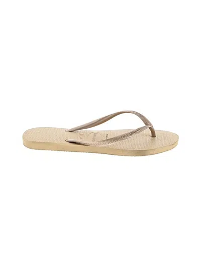 Pre-owned Havaianas Flip Flops In Tan