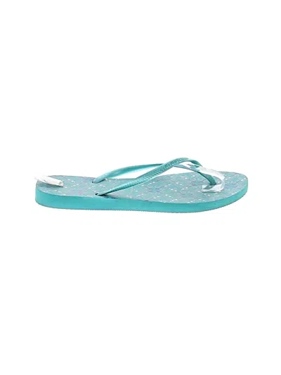 Pre-owned Havaianas Flip Flops In Teal