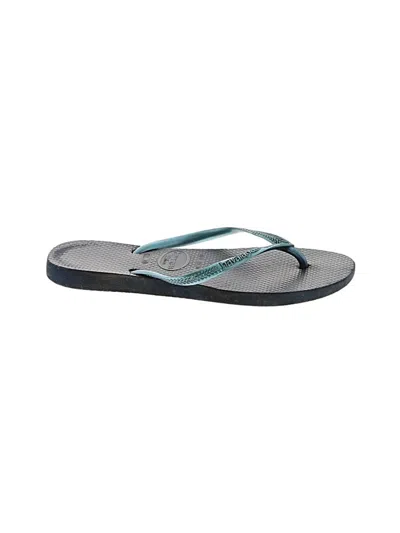 Pre-owned Havaianas Flip Flops In Teal
