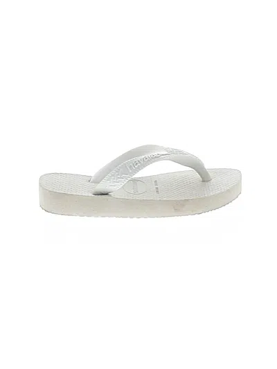 Pre-owned Havaianas Kids' Flip Flops In White
