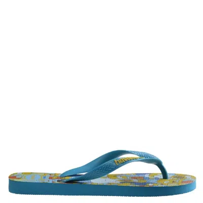 Havaianas Graphic Simpsons Print Rubber Flip Flop, Brand Size 45/46 ( Us Size M 13 ) In Blue