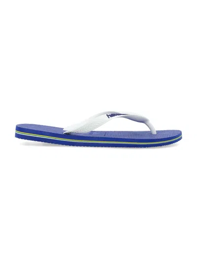 Havaianas Brasil Logo Flip-flops In Blue