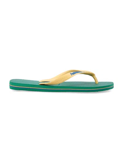Havaianas Brasil Logo Flip-flops In Yellow