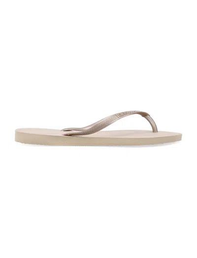 Havaianas Slim Logo Flip-flops In Neutral