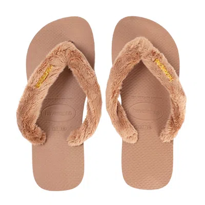 Havaianas Home Fluffy Rose Gold In Brown