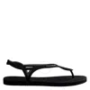 Havaianas Kids Black Luna Sparkle Sandals In Black
