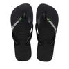 Havaianas Men Brasil Logo Flip Flops Black In Black