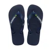 Havaianas Kids Brasil Logo Navy Blue In Black