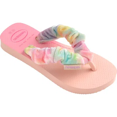 Havaianas Kids' Fluffy Flip Flop In Ballet Rose