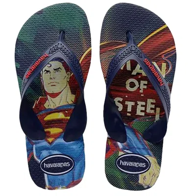 Havaianas Kids Max Herois Flip Flops Navy In Blue