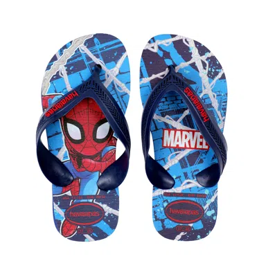 Havaianas Kids Max Marvel Navy Blue In Multi