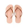 Havaianas Kids Slim Crystal Sw Ii Ballet Rose In Animal Print