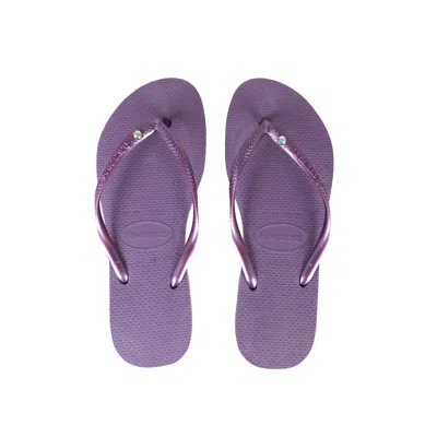 Havaianas Kids Slim Crystal Sw Ii Malve In Multi