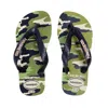 Havaianas Kids Top Camu Flip Flops Beige/black In Green