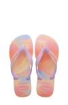 Havaianas Kids' Top Fashion Flip Flop In Peach
