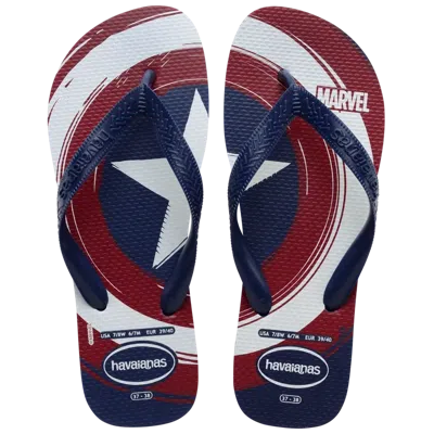Havaianas Kids Top Marvel Logomania Navy Blue In Multi