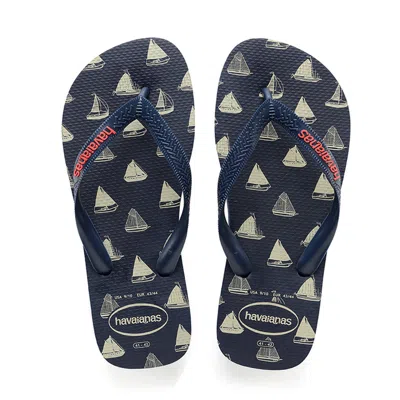 Havaianas Kids Top Nautical Flip Flops Navy Blue