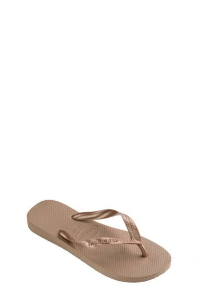 Havaianas Kids' Top Tiras Flip Flop In Rose Gold