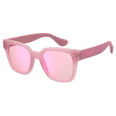 Havaianas Ladies' Sunglasses  Una-eqk-13  52 Mm Gbby2 In Pink